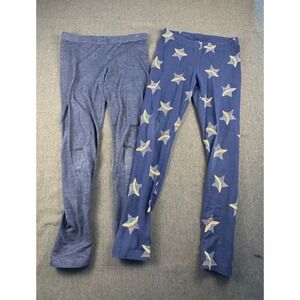 Cat & Jack Kids Girls Leggings Size M (7/8) Blue Star‎ Print Cute Casual Pants
